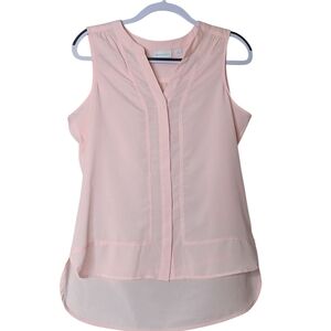 NY&C Size SmallSleeveless Powder Pink Blouse Lightweight Slightly Sheer Blouse